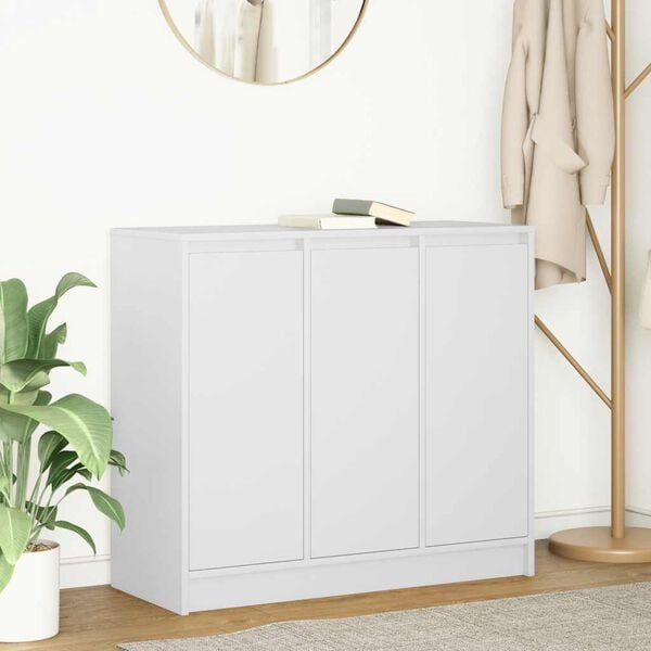 vidaXL Buffet blanc 85x34x76 cm bois d’ingénierie