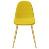 vidaXL Chaises à manger lot de 4 Jaune moutarde Velours