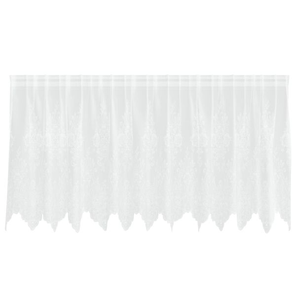 vidaXL Rideau en Dentelle avec des rideaux Blanc 80 x 300 cm Polyester
