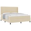 vidaXL Lit &agrave; ressorts avec coussin Cr&egrave;me 200 x 180 cm tissu