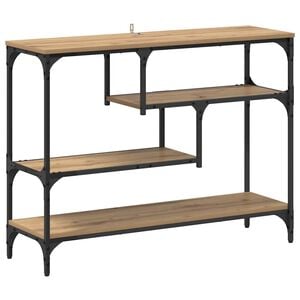 vidaXL Table console avec &eacute;tag&egrave;re Ch&ecirc;ne artisanal 100 x 30 x 75 cm