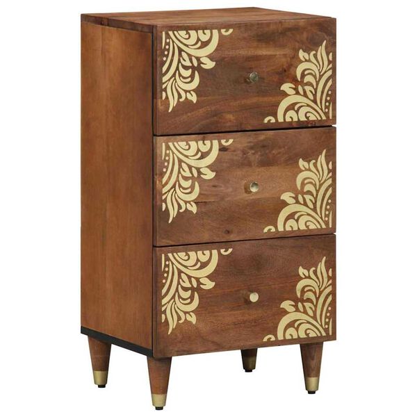 vidaXL Buffet avec tiroir Marron 40 x 33 x 75 cm Bois de mangue massif