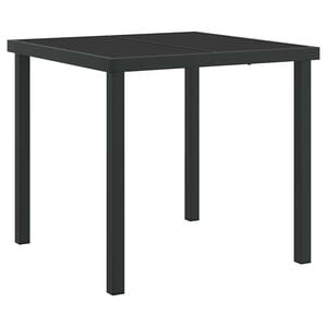 vidaXL Table de Jardin Noir 80 x 80 x 73 cm M&eacute;tal