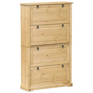 vidaXL Armoire &agrave; chaussures Corona 99x32x163,5 cm bois de pin massif
