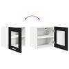 vidaXL Armoire suspendue avec porte 2 pcs Ch&ecirc;ne noir 40 x 31 x 40 cm