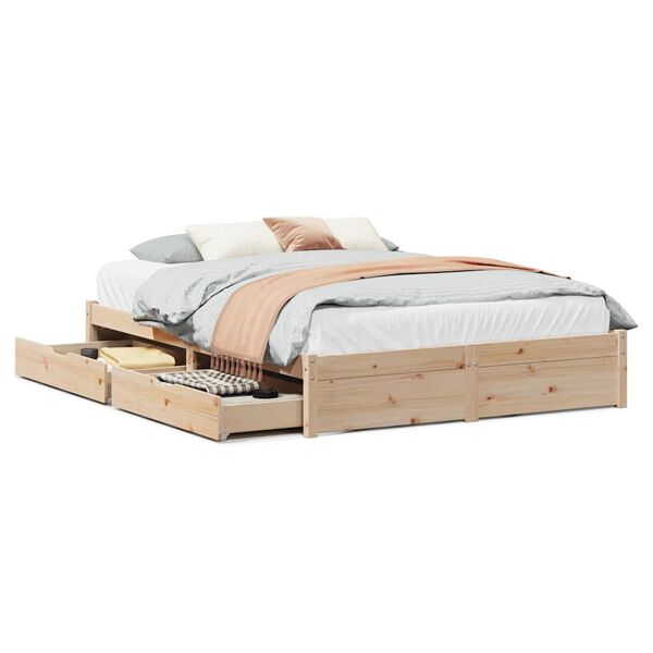 vidaXL Cadre de lit sans matelas 140x190 cm bois de pin massif
