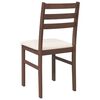vidaXL Chaises &agrave; manger coussins 2 pcs marron bois massif caoutchouc