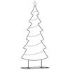 vidaXL Arbre de Noël en métal avec support Noir 180 cm Acier