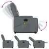 vidaXL Fauteuil inclinable de massage électrique gris similicuir