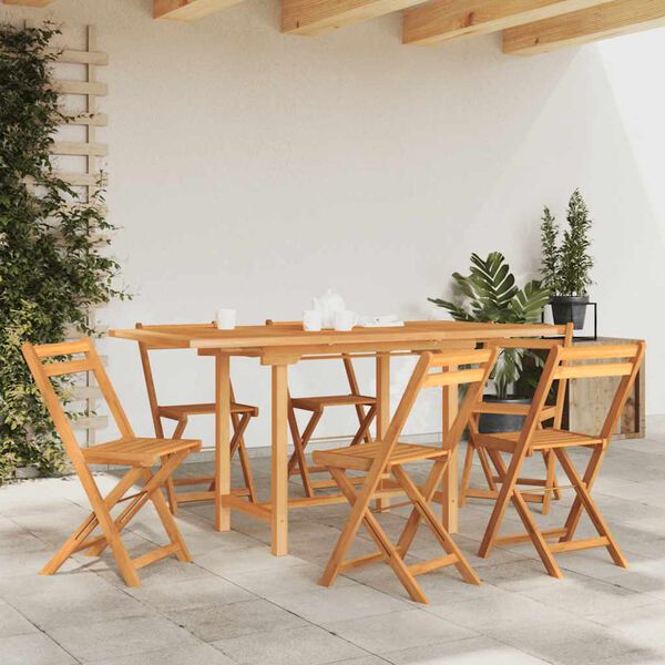 vidaXL Table extensible de jardin 110-160x80x75 cm bois de teck solide