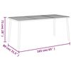 vidaXL Table de jardin anthracite 165x80x71 cm acier