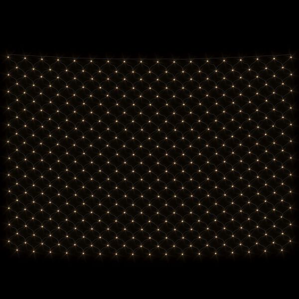 vidaXL Filet lumineux blanc chaud de Noël 3x3 m 306 LED Int/ext