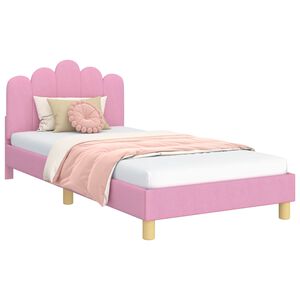 vidaXL Cadre de lit pour enfants avec t&ecirc;te de lit Rose 80 x 200 cm