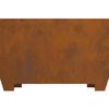 vidaXL Braise Marron 80 x 80 x 40 cm Acier