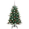 vidaXL Sapin de No&euml;l artificiel Vert 120 cm PVC, m&eacute;tal et plastique