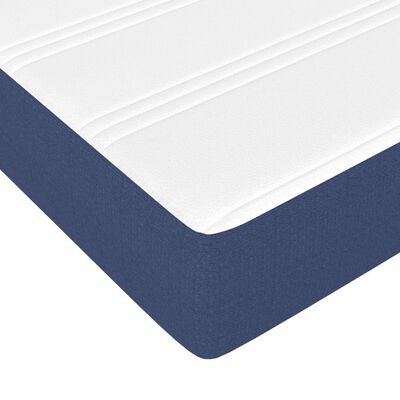 vidaXL Matelas de lit à ressorts ensachés Bleu 120x200x20 cm Tissu
