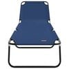 vidaXL Chaise longue pliante Bleu 188 x 57 x 86,5 cm Polyester