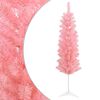 vidaXL Arbre de No&euml;l artificiel slim 150 cm PVC et Acier Rose