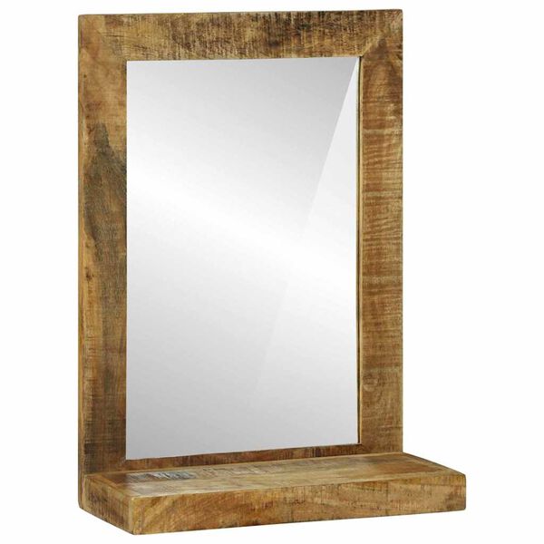 vidaXL Miroir de salle de bain Marron Bois de mangue massif