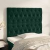 vidaXL T&ecirc;te de lit Vert fonc&eacute; 90x7x118/128 cm Velours