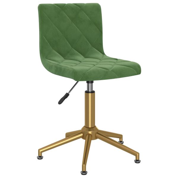 vidaXL Chaises pivotantes &agrave; manger lot de 4 vert fonc&eacute; velours