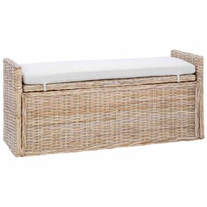vidaXL Banc de rangement GENDT Naturel 110 x 40 x 50 cm Rotin