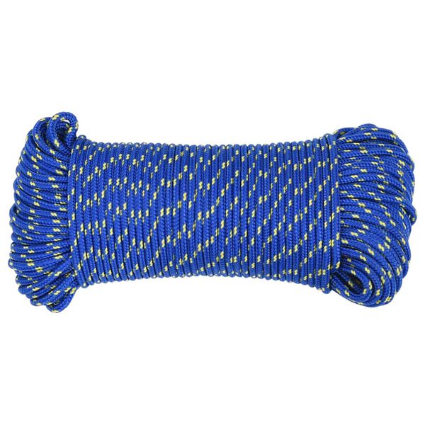 vidaXL Corde de bateau Bleu 4 mm 50 m Polypropyl&egrave;ne