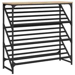 vidaXL &Eacute;tag&egrave;re &agrave; chaussures ch&ecirc;ne sonoma 90x30x85 cm bois d'ing&eacute;nierie