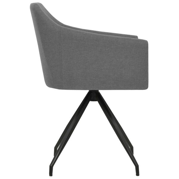 vidaXL Chaises pivotantes &agrave; manger lot de 2 Gris clair Tissu