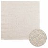 vidaXL Tapis ZIZUR cr&egrave;me 120x120 cm aspect de jute int&eacute;rieur ext&eacute;rieur