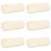 vidaXL Couvertures &agrave; jeter 6 pcs Cr&egrave;me 170 x 130 cm Toison