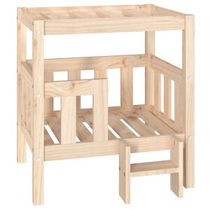 vidaXL Lit pour chien 65,5x50,5x70 cm Bois de pin solide