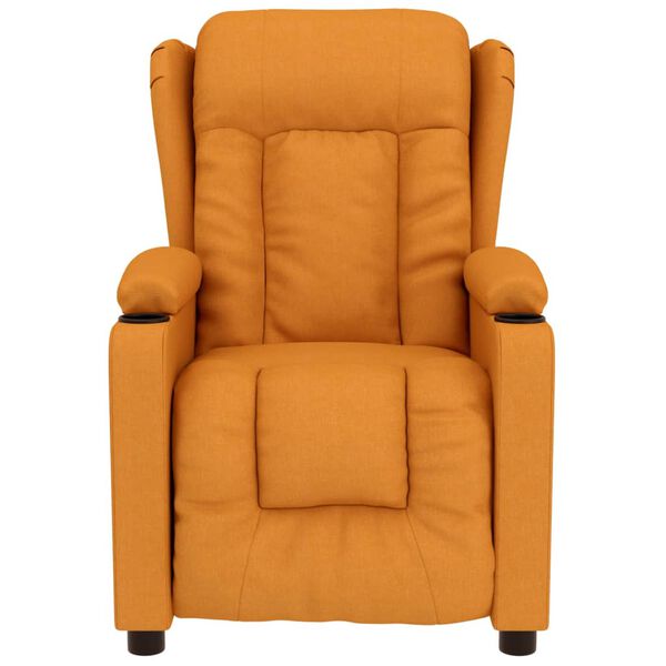 vidaXL Fauteuil de massage Jaune Tissu
