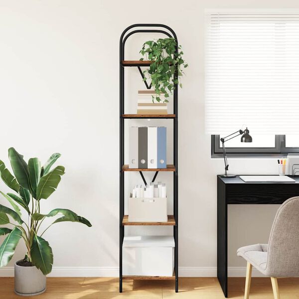 vidaXL &Eacute;tag&egrave;re Bois ancien 40 x 30 x 183 cm Bois d'ing&eacute;nierie