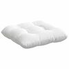 vidaXL Coussins de si&egrave;ge 4 pcs Blanc 45 x 45 x 12 cm tissu
