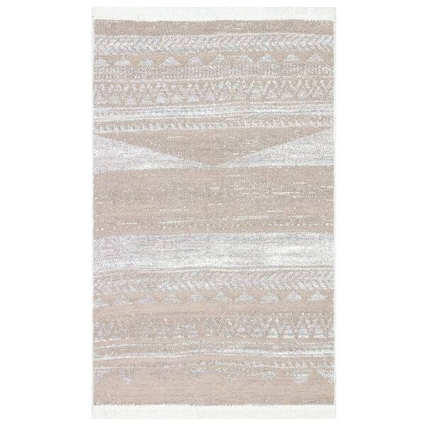 vidaXL Tapis Beige 160x230 cm Coton
