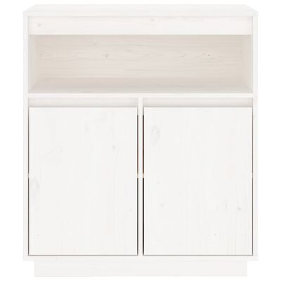 vidaXL Buffet Blanc 70x34x80 cm Bois massif de pin