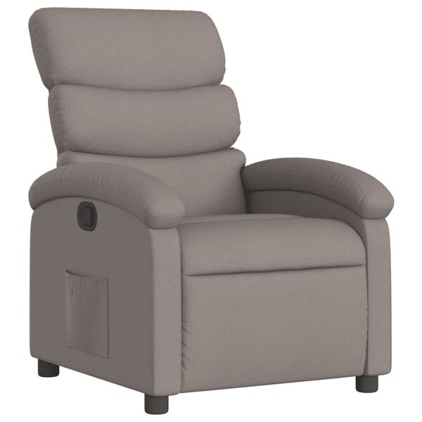 vidaXL Fauteuil inclinable Taupe Tissu