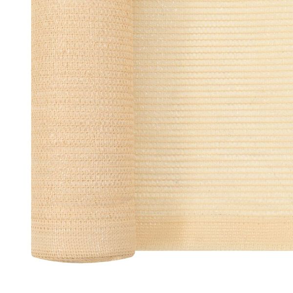 vidaXL Filet brise-vue PEHD 1,5 x 50 m Beige