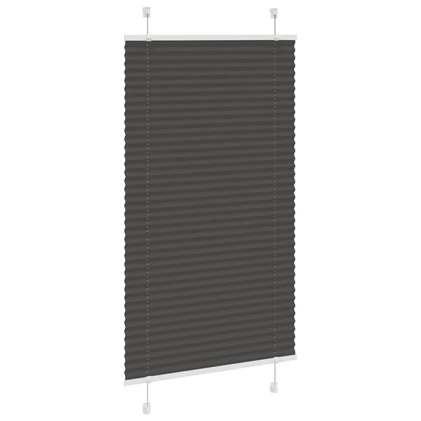 vidaXL Store plissé noir 70x100 cm largeur du tissu 69,4 cm polyester