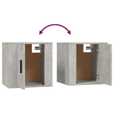 vidaXL Ensemble de meubles TV 2 pcs gris béton bois d'ingénierie