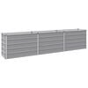 vidaXL Jardin sur&eacute;lev&eacute; Gris 240 x 40 x 55 cm acier lamin&eacute; &agrave; froid