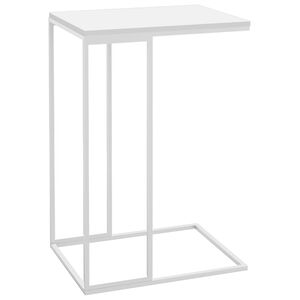 vidaXL Table d'appoint Blanc 40x30x59 cm Bois d'ing&eacute;nierie