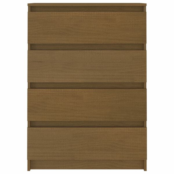 vidaXL Armoire d'appoint Marron miel 60x36x84 cm Bois de pin massif