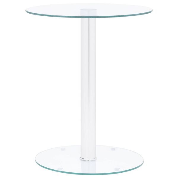 vidaXL Table basse Transparent 40 cm Verre tremp&eacute;