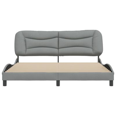 vidaXL Cadre de lit sans matelas gris clair 180x200 cm tissu