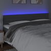 vidaXL T&ecirc;te de lit &agrave; LED Gris fonc&eacute; 180x5x78/88 cm Tissu