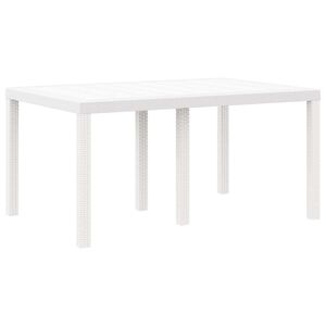 vidaXL Ensemble de salle &agrave; manger pour jardin 5 pcs Blanc Rattan Polt
