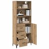 vidaXL Haut Armoire avec tiroir Ch&ecirc;ne artisanal 69,5 x 34 x 180 cm