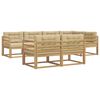 vidaXL Ensemble de canap&eacute;s d'ext&eacute;rieur 6 pc Blanc et Beige Polyester